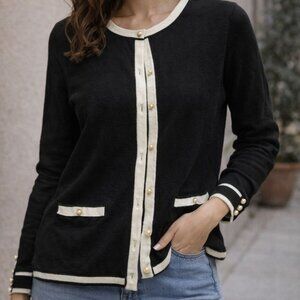 Talbot's Cardigan 55% Cotton, classic look size Medium